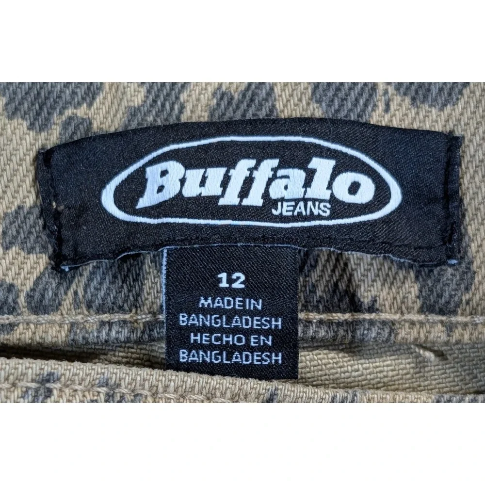 Buffalo Jeans Womens 12 Barrel Leg Leopard Print Tan Brown Animal Print NWT - Picture 3 of 11